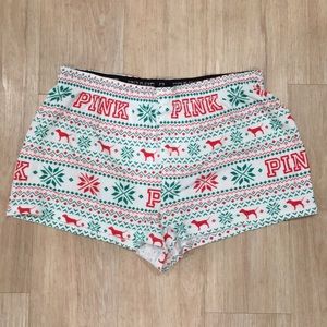 Christmas PINK pajama shorts